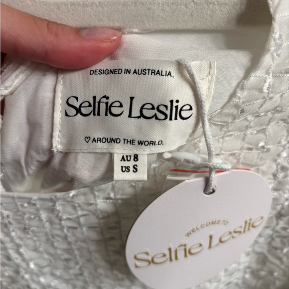 White Ruffle Sleeve Dress - Picture 4 of 4